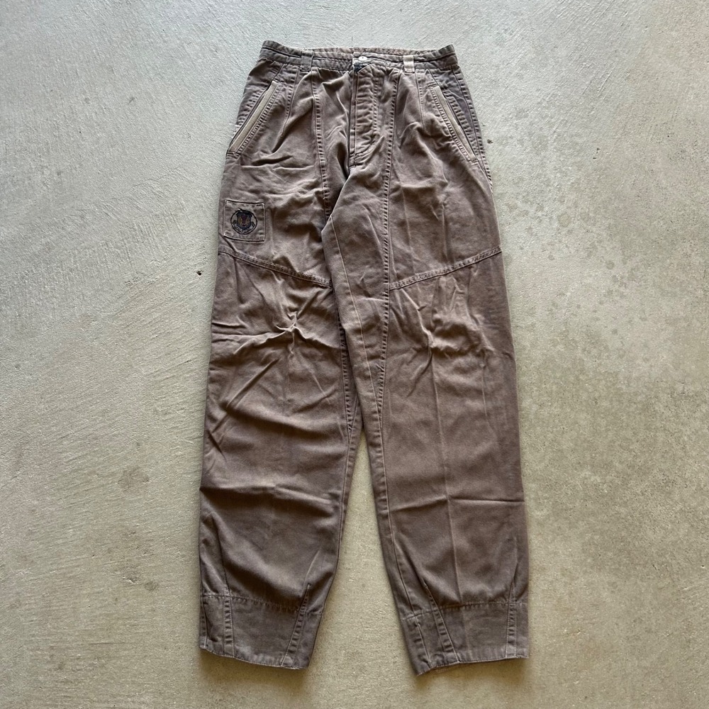 Vintage Bugle Boy Air Borne Pants Size 30x32 Brown Air Force Pass Port Military‎